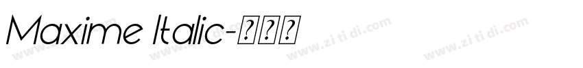 Maxime Italic字体转换